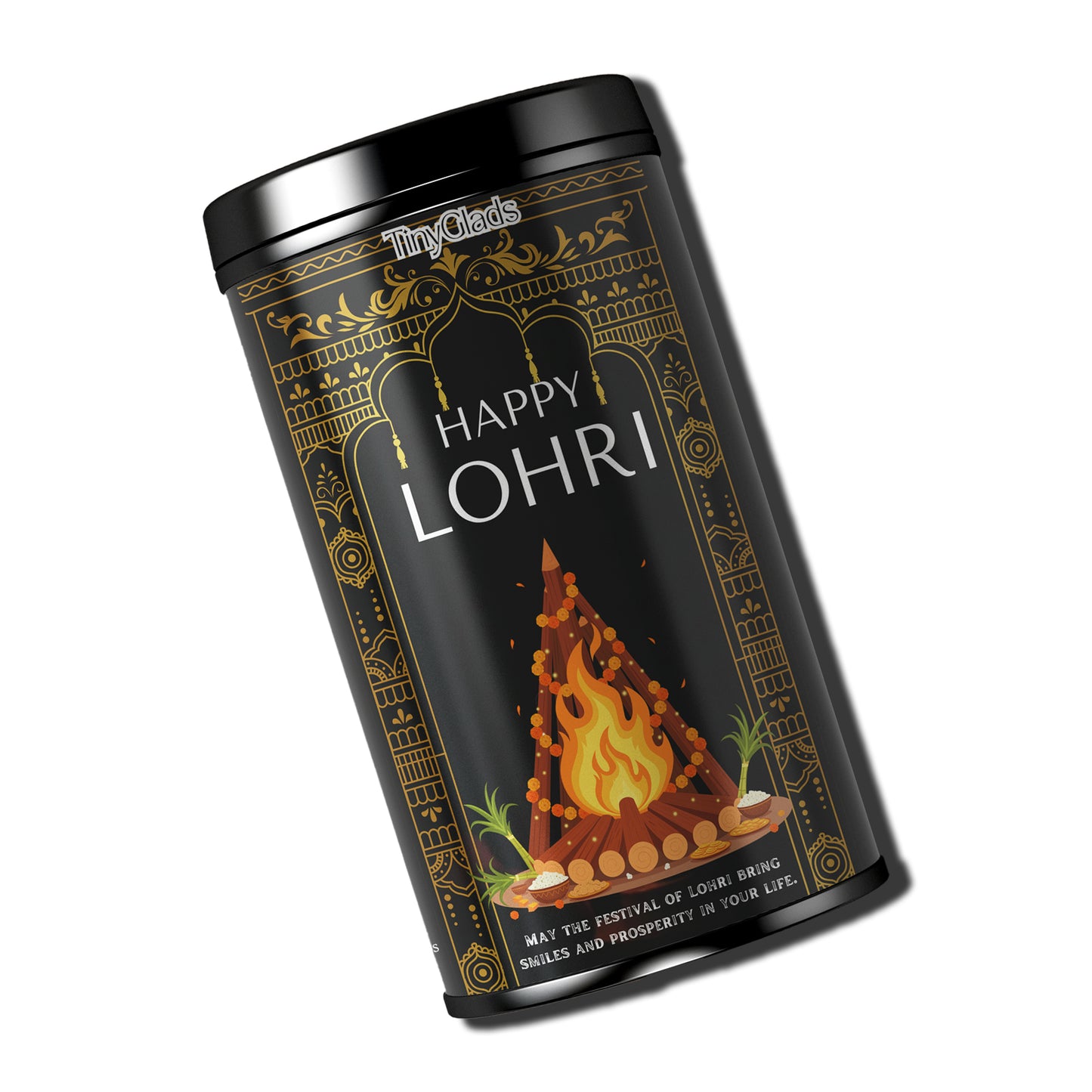 TinyGlads Elegant Lohri Chocolate Truffle Jar | 12 Assorted Truffles