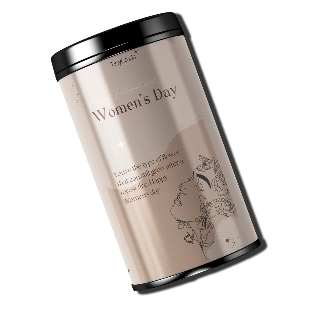 TinyGlads Elegant Women's Day Chocolate Gift Jar | 12 Truffles