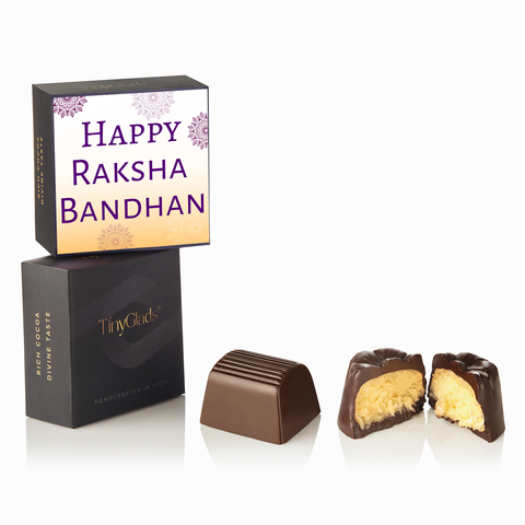 TinyGlads Royal Rakhi Chocolate Gift Box | 9 Gourmet Truffles