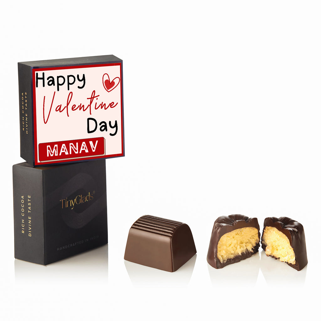 Valentine Day Love Chocolate Box with 6 Truffles