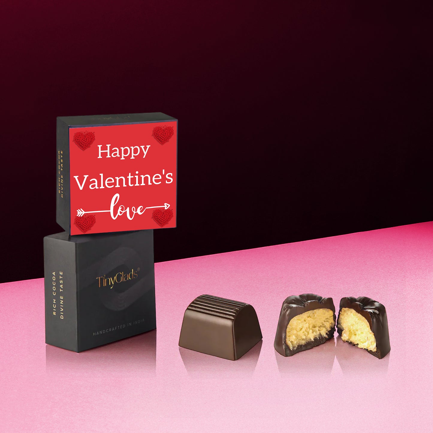 Happy Valentine’s Day Chocolate Gift Box with 9 Assorted Truffles