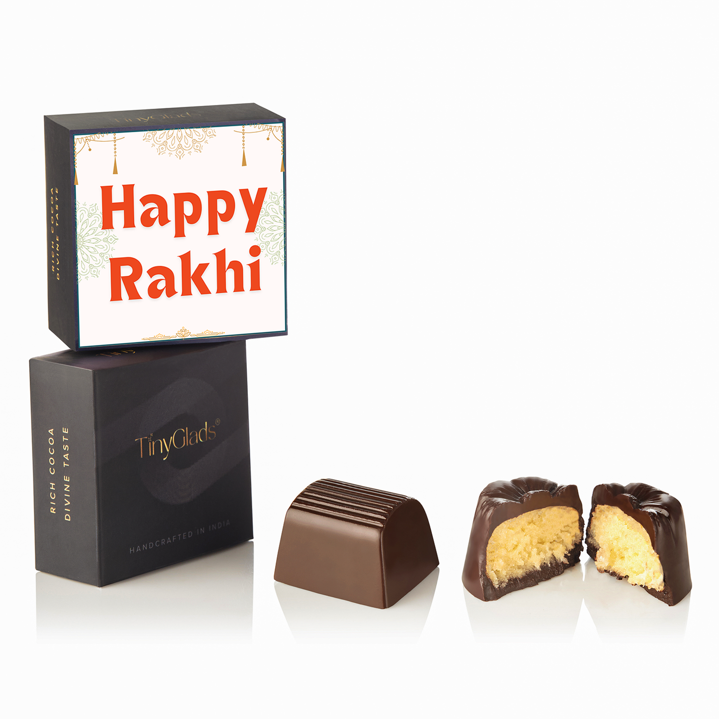 TinyGlads Love You Bro Rakhi Chocolate Gift Box | 9 Handcrafted Truffles