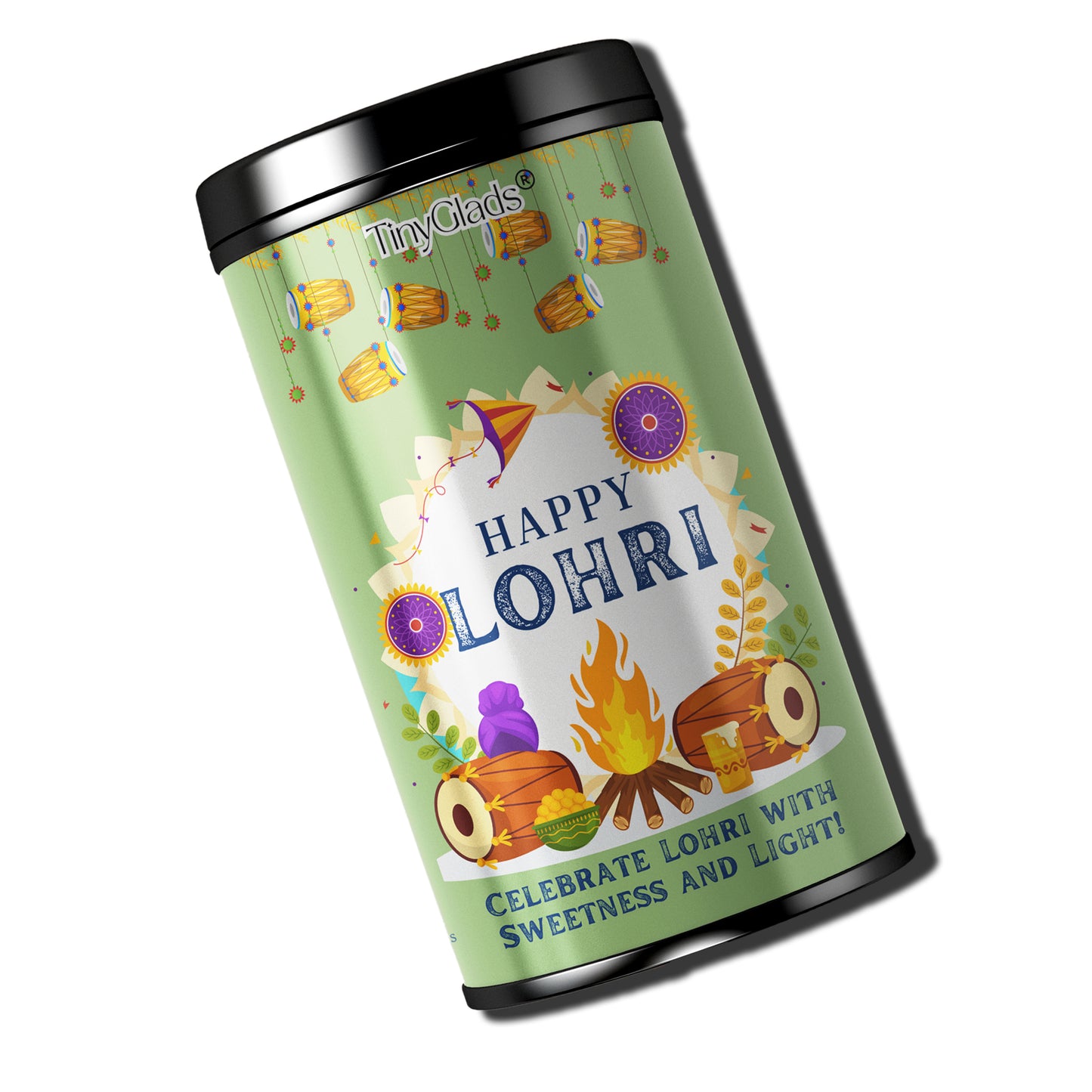 TinyGlads Celebration Lohri Chocolate Truffle Jar | 12 Truffles