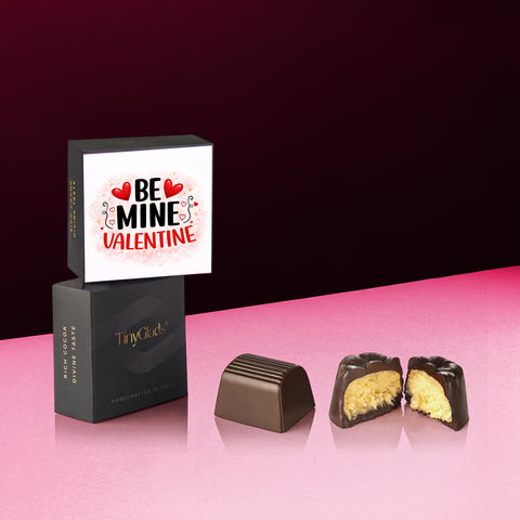 Gourmet Be Mine Valentine chocolate hamper with 6 handcrafted truffles