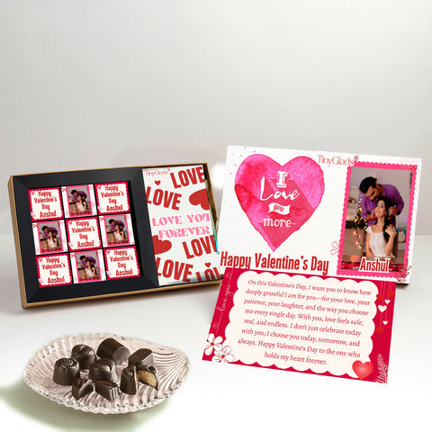 Premium Organic Chocolate Box with 9 Truffles & 1 Chocolate Bar