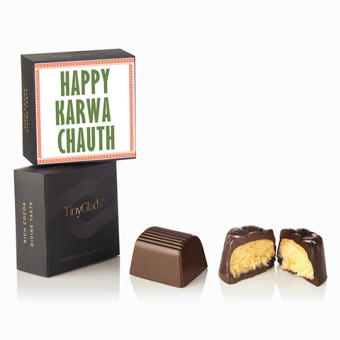 Personalised Karwa Chauth Chocolate Gift Box - 6 Truffles