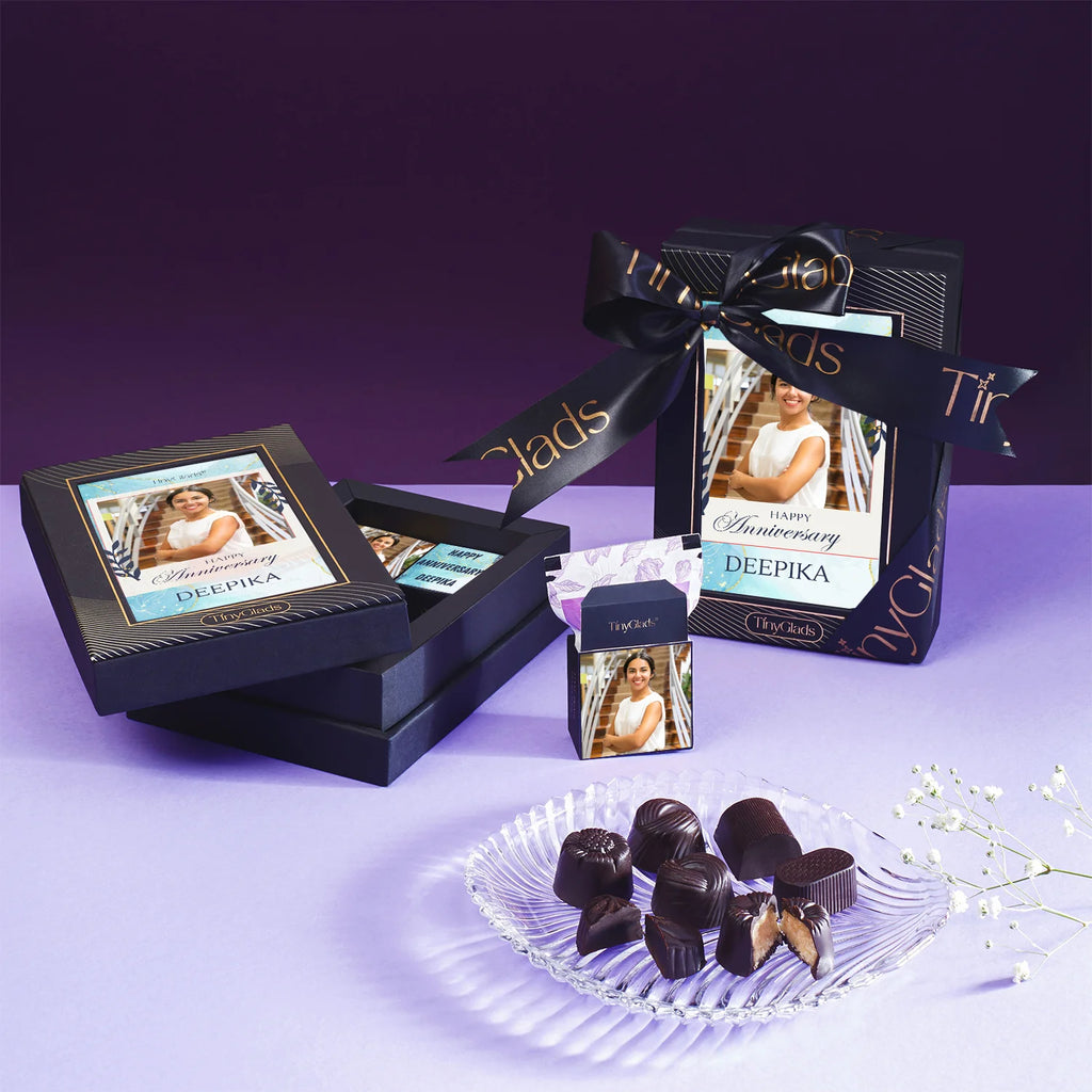 Anniversary Chocolates Gift Personalized with Photo