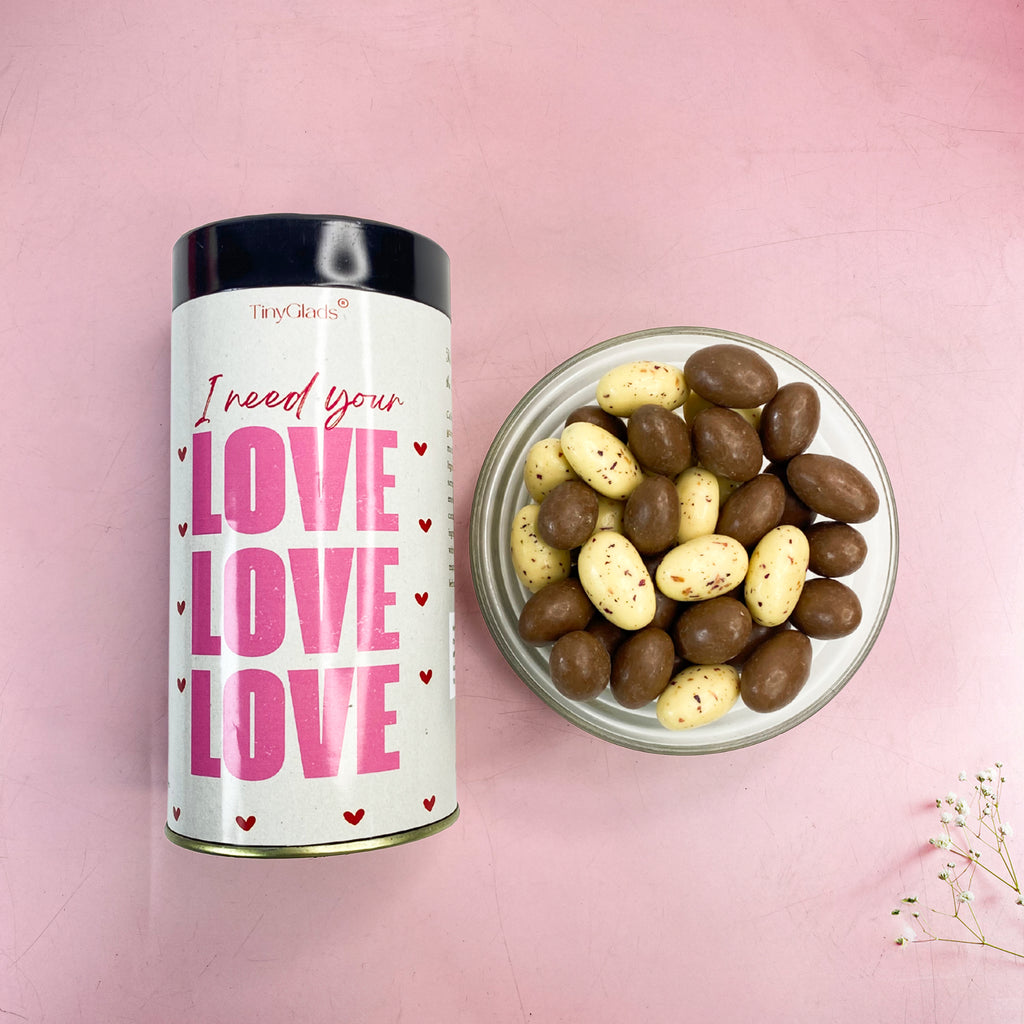 Luxury Valentine chocolate gift hamper packed in elegant box for boyfriend or husband