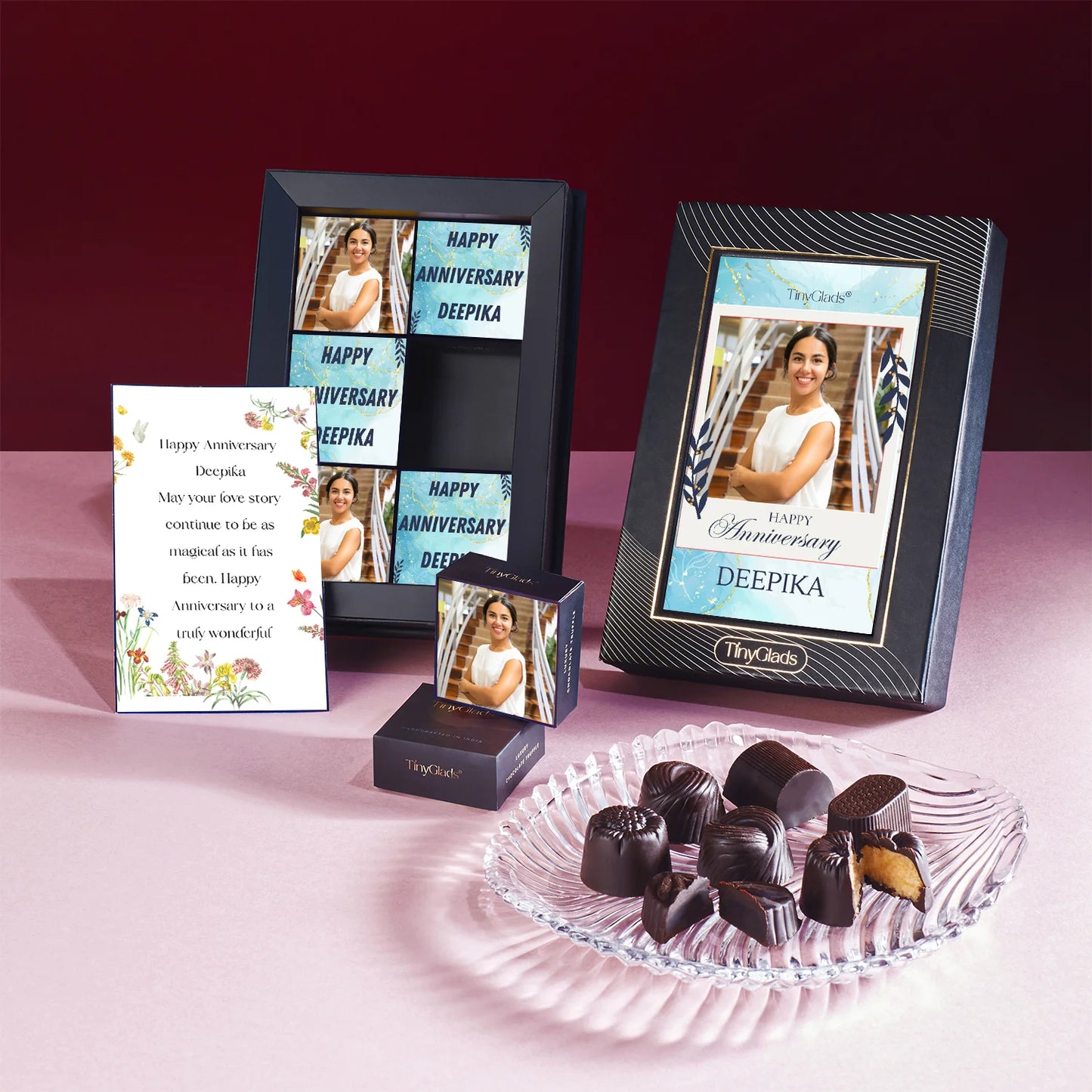 Anniversary Chocolates Gift Personalized with Photo