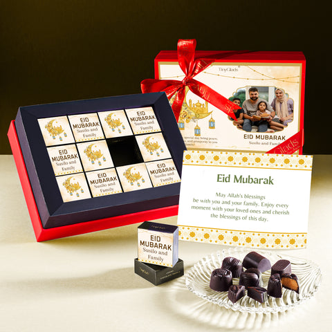 TinyGlads Personalized Eid Chocolate Gift Box | 12 Assorted Truffles