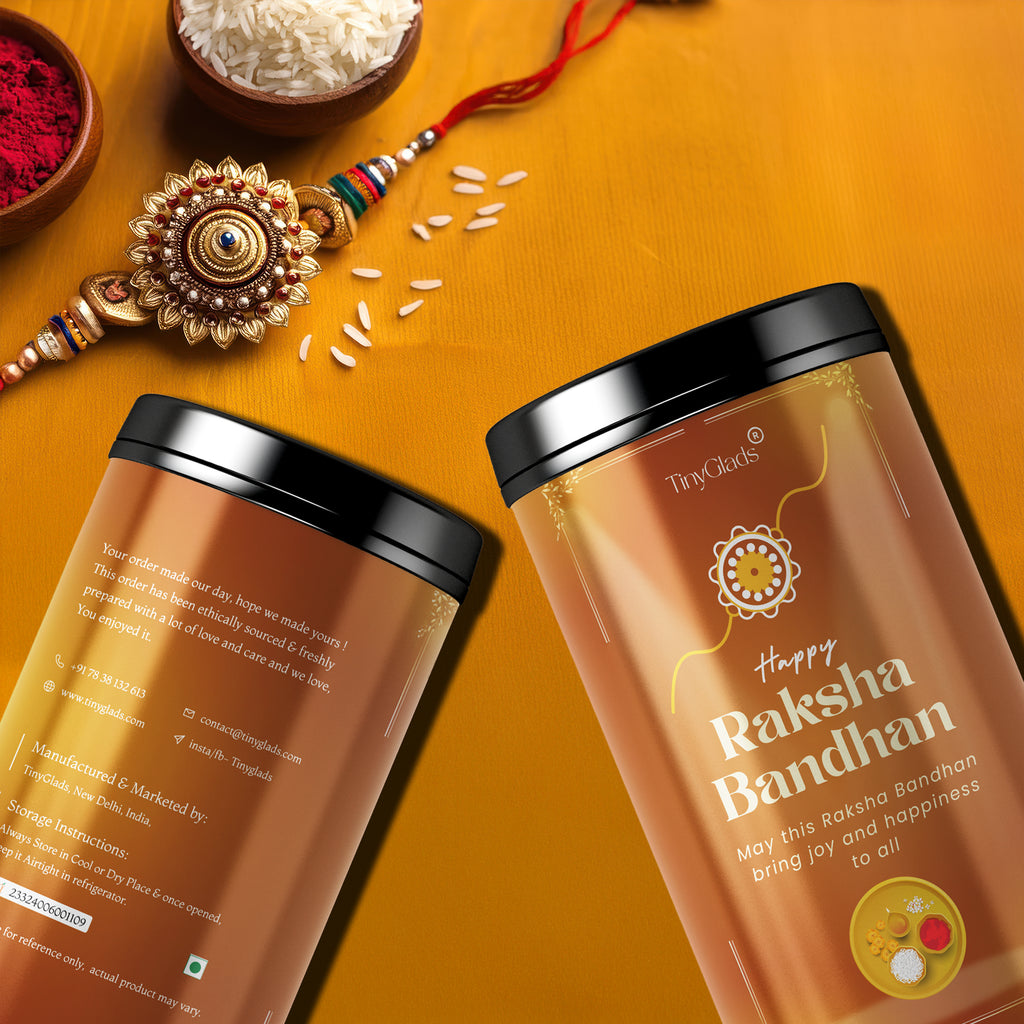 TinyGlads Happy Raksha Bandhan Chocolate Truffle Jar | 12 Gourmet Truffles