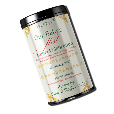TinyGlads Custom Baby's First Lohri Celebration Jar