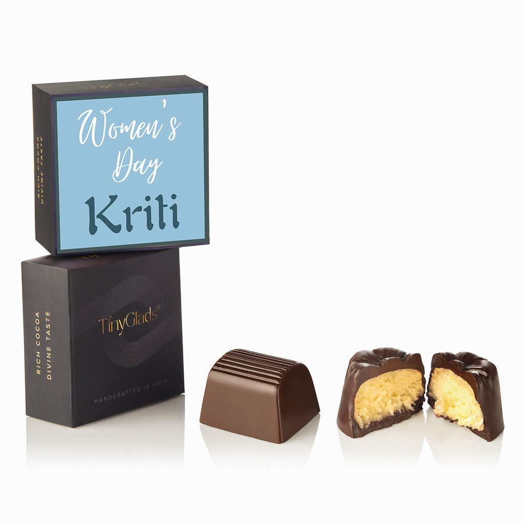 Custom Women's Day Chocolate Box | 9 Premium Truffles