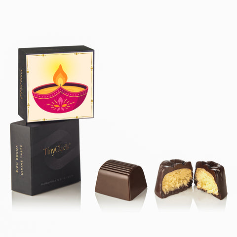 Diwali Chocolate Gift Box – Jar, 6 Truffles & Bar