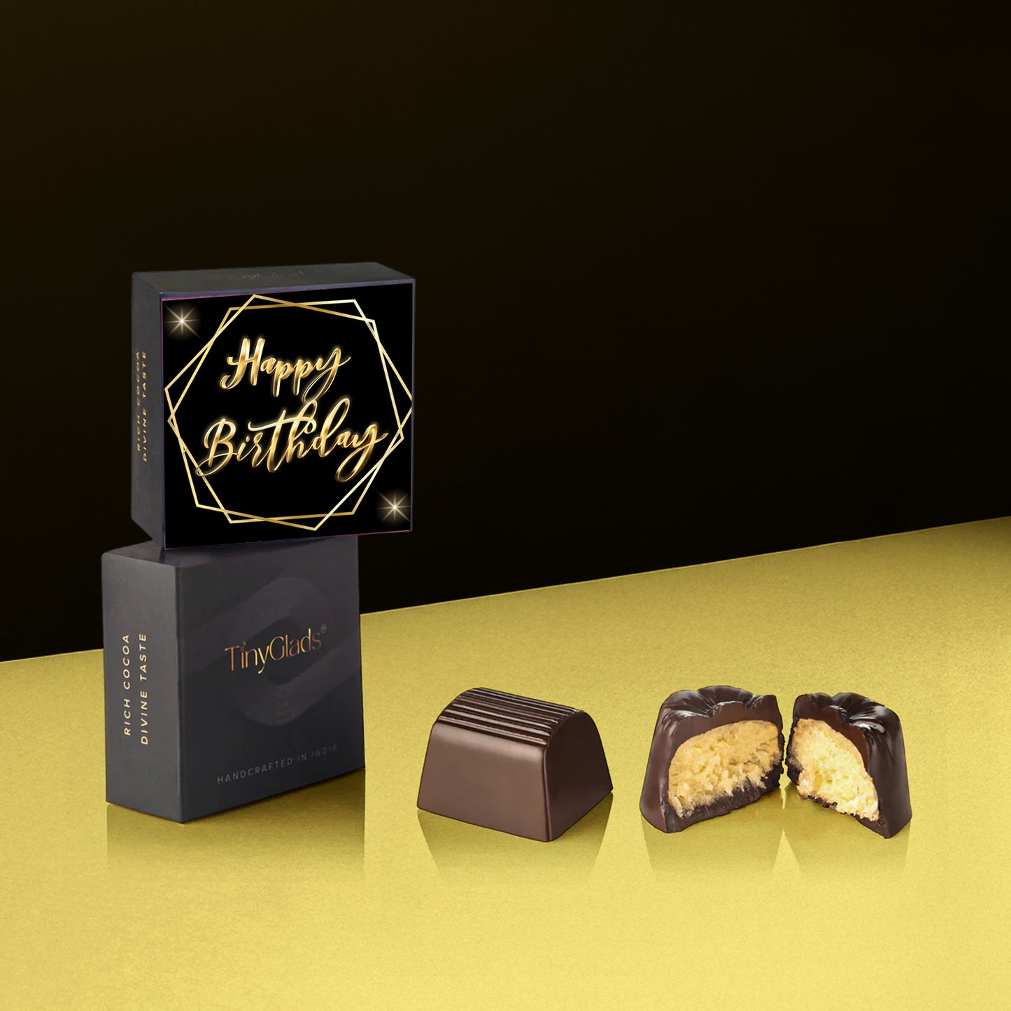 TinyGlads Birthday Chocolate Gift Box | 6 Assorted Centre-Filled Truffles