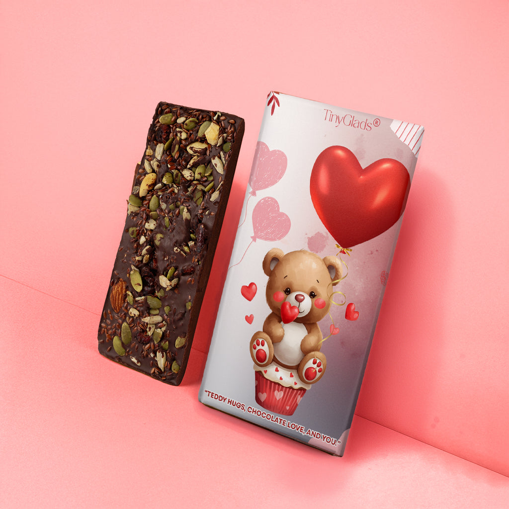 Premium Chocolate Gift Box with 2 Chocolate Bars & 6 Gourmet Truffles