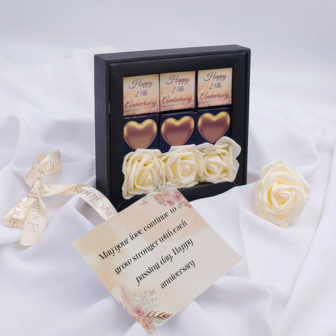 Happy 25th Anniversary Chocolates Gift Box