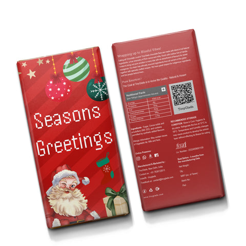 TinyGlads Seasons Greetings Gourmet Chocolate Bar | 80g