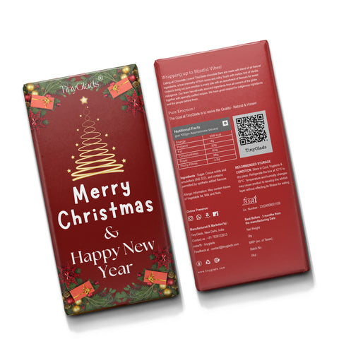 TinyGlads Festive Harmony Chocolate Bar | Christmas & New Year Edition | 80g