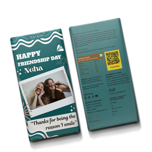 Personalized Friendship Day Chocolate Bar | Custom Photo Gift