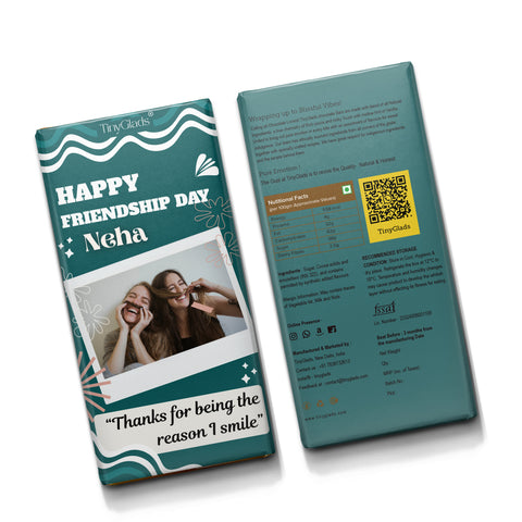 Personalized Friendship Day Chocolate Bar | Custom Photo Gift