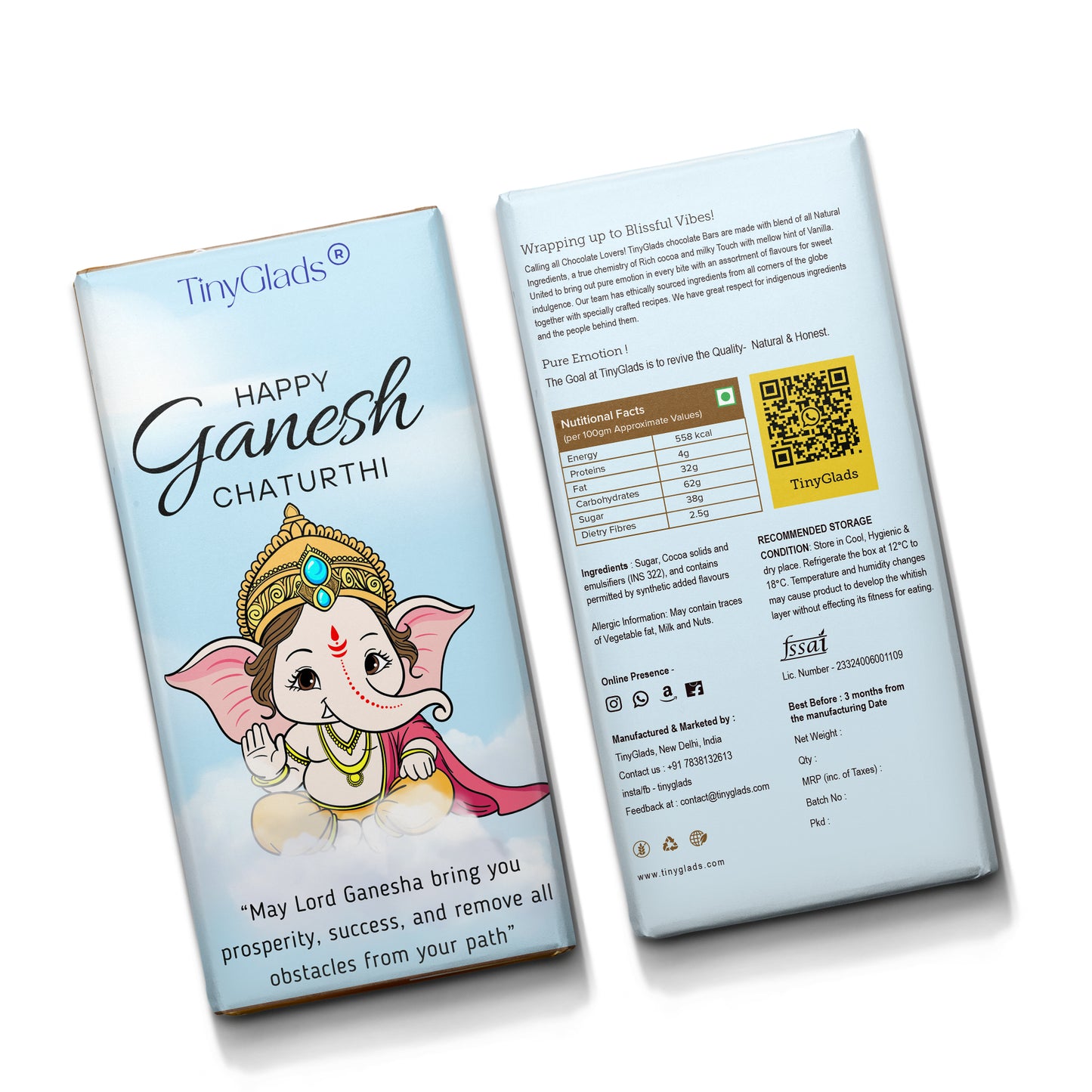 Lord Ganesha Special Chocolate Bar | Almond & Cranberry