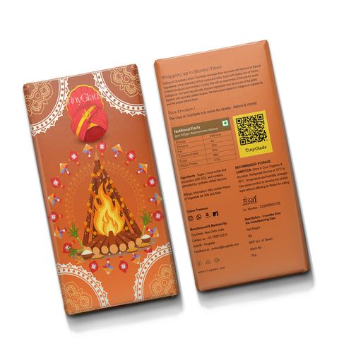 TinyGlads Lohri Celebration Premium Chocolate Bar | 80g
