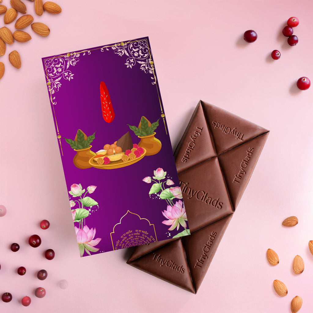 TinyGlads Bhai Dooj Chocolate Gift Hamper for Brother & Sister | Chocolate Bar, Chocolate Jar & 6 Assorted Truffles