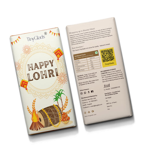 TinyGlads Classic Lohri Chocolate Bar | 80g