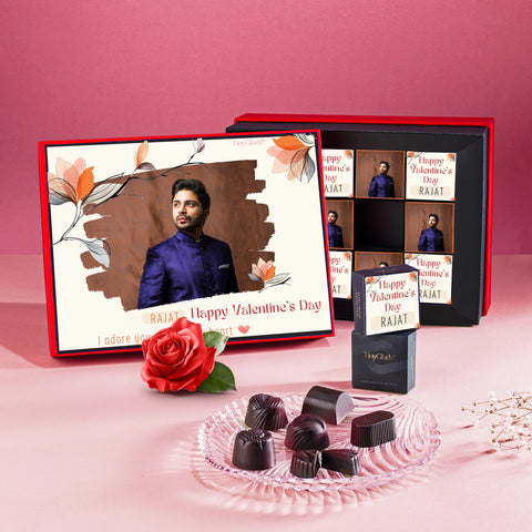 Happy Valentine's Day Chocolate Photoframe Gift Box