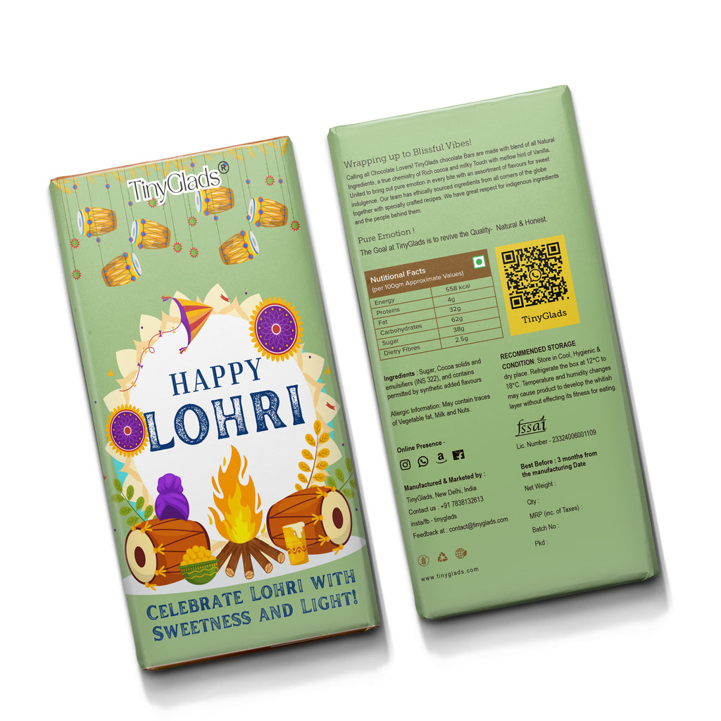 TinyGlads Harvest Bliss Lohri Chocolate Bar | 80g