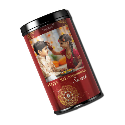 TinyGlads Rakhi Memories Personalized Chocolate Truffle Jar | 12 Truffles