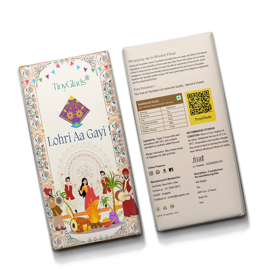 TinyGlads Lohri Aa Gayi Chocolate Bar | 80g