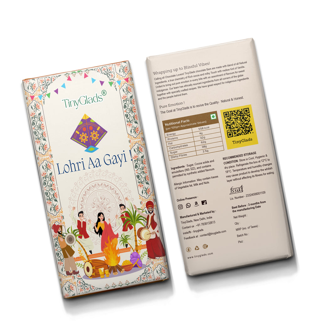 TinyGlads Lohri Aa Gayi Chocolate Bar | 80g