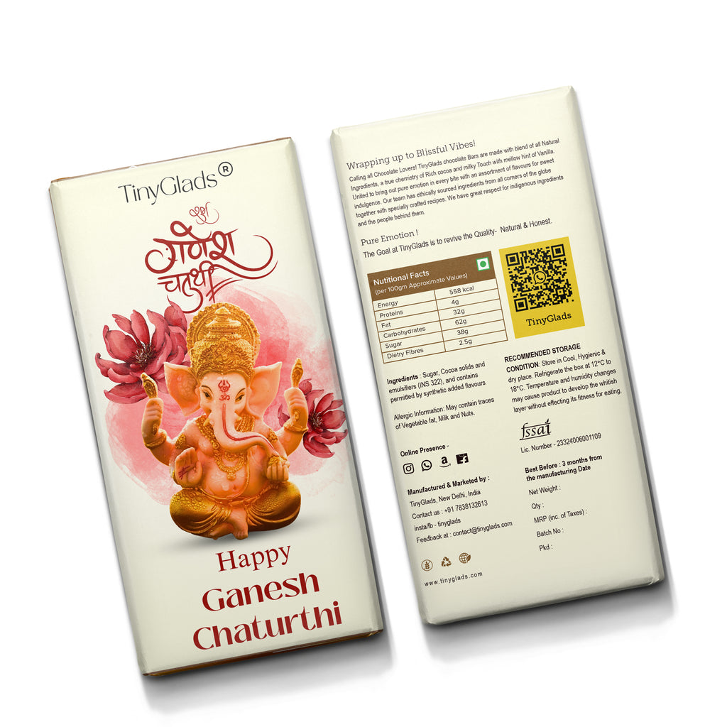 Ganesh Chaturthi Chocolate Bar | Almond & Cranberry Premium Chocolate