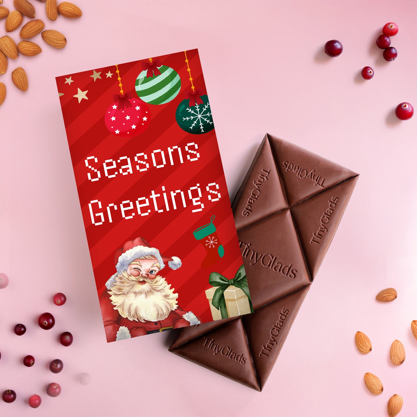 TinyGlads Christmas & New Year Chocolate Gift Hamper | Bar, Truffles & Jar