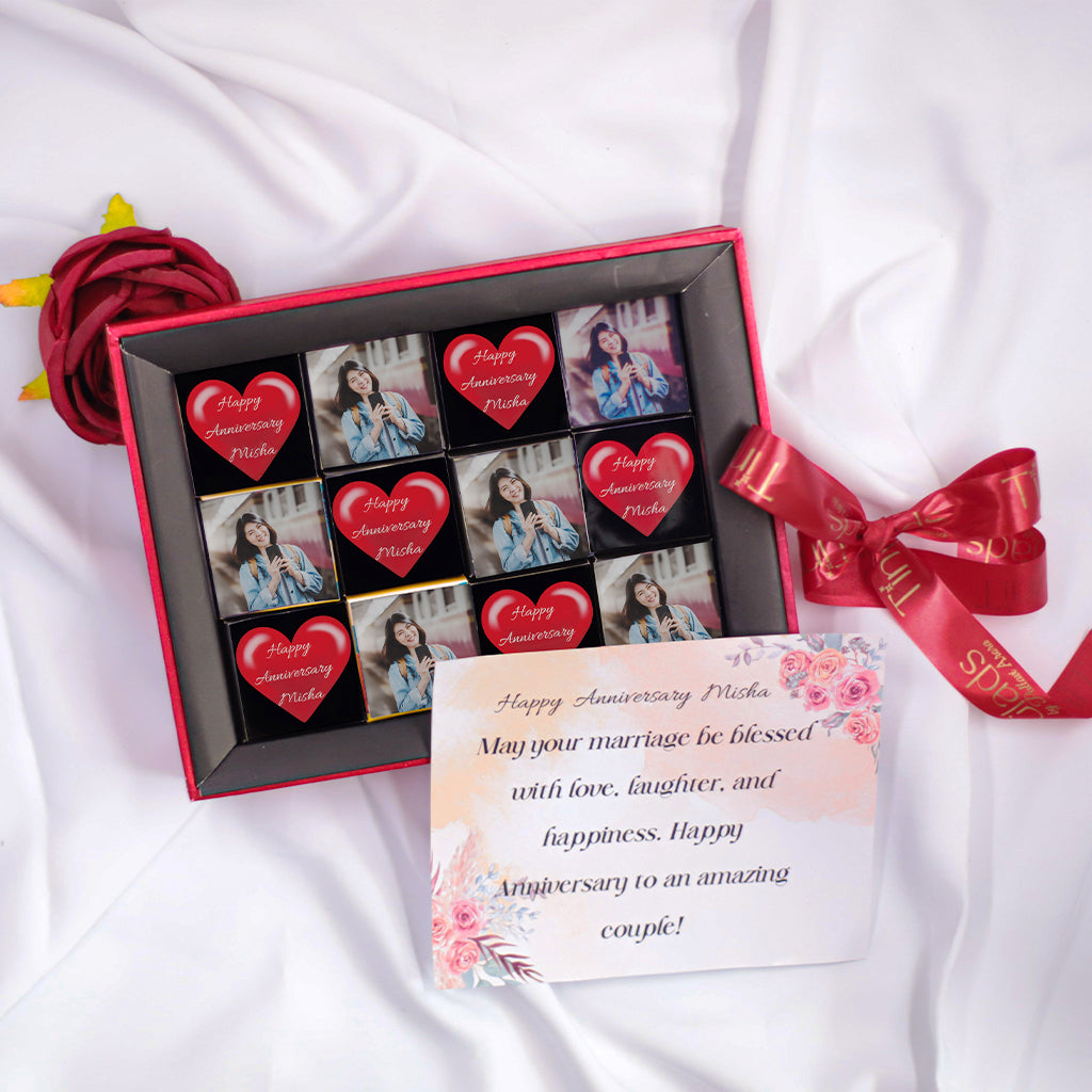 Personalized Wedding Anniversary Gift Chocolate Box