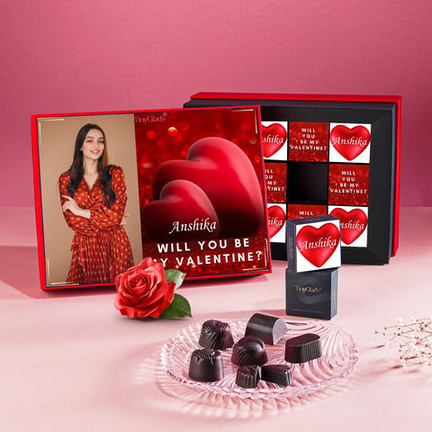 Will You Be My Valentine Chocolate Photoframe Gift