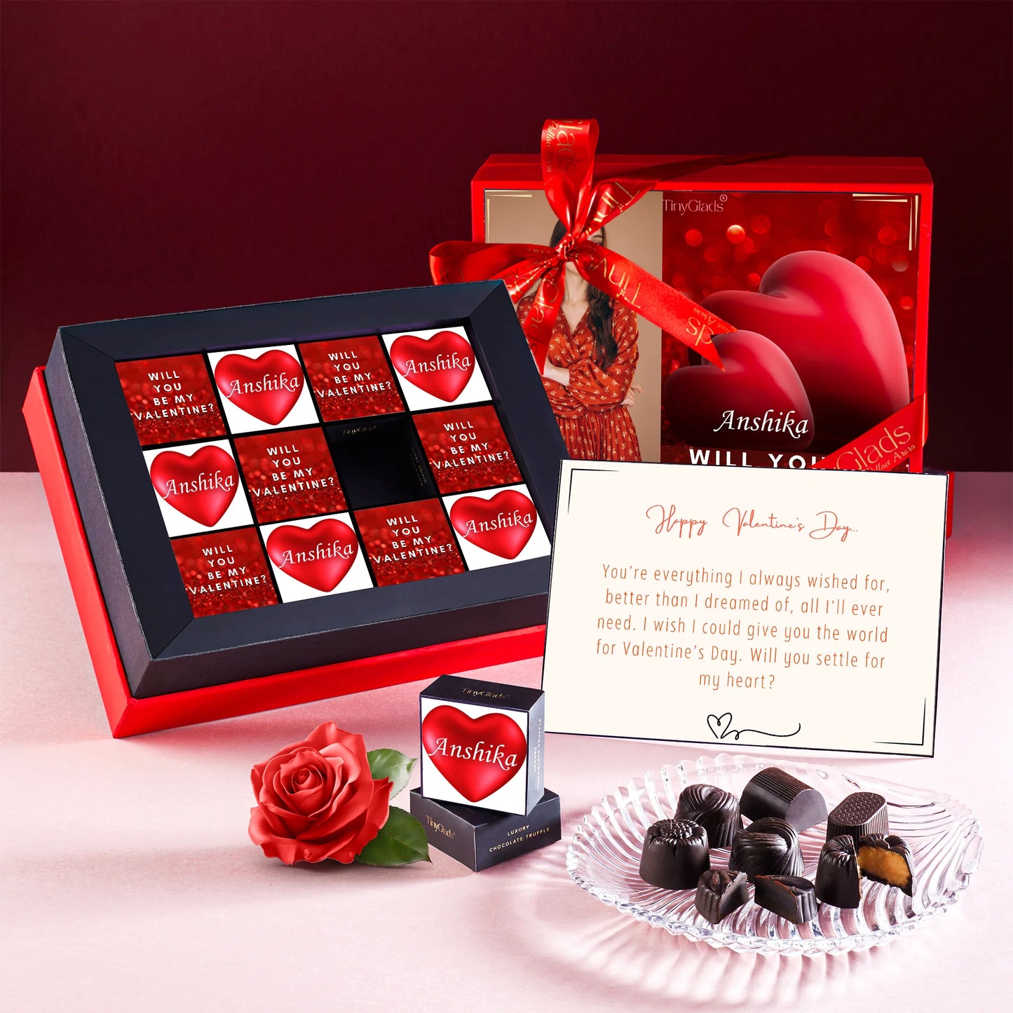 Will You Be My Valentine Chocolate Photoframe Gift