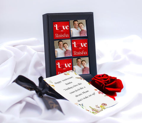 Anniversary Chocolates Gift Personalized with Photo