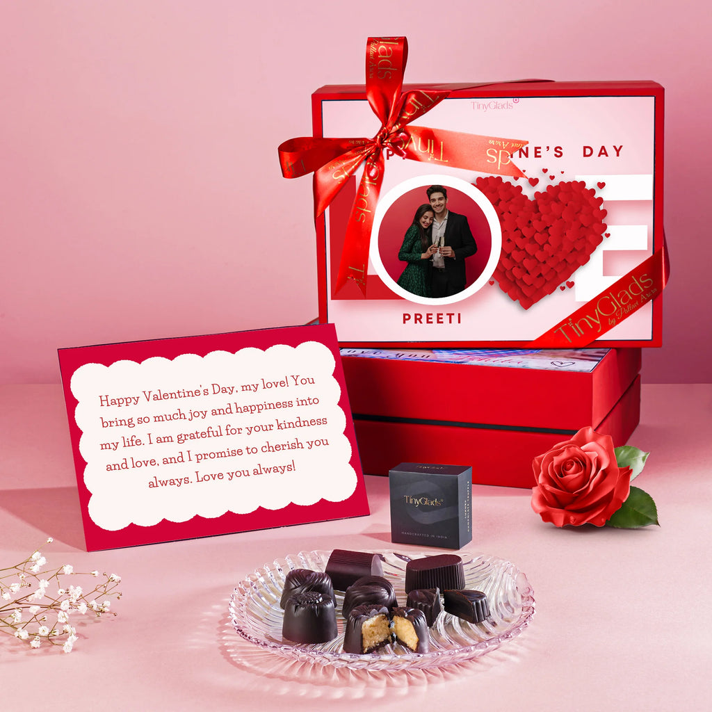 Personalised Valentine Chocolate Photoframe Gift Box