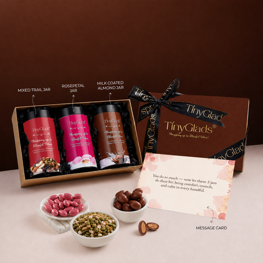 Trio Chocolate & Snack Collection Box with 3 Premium Jars