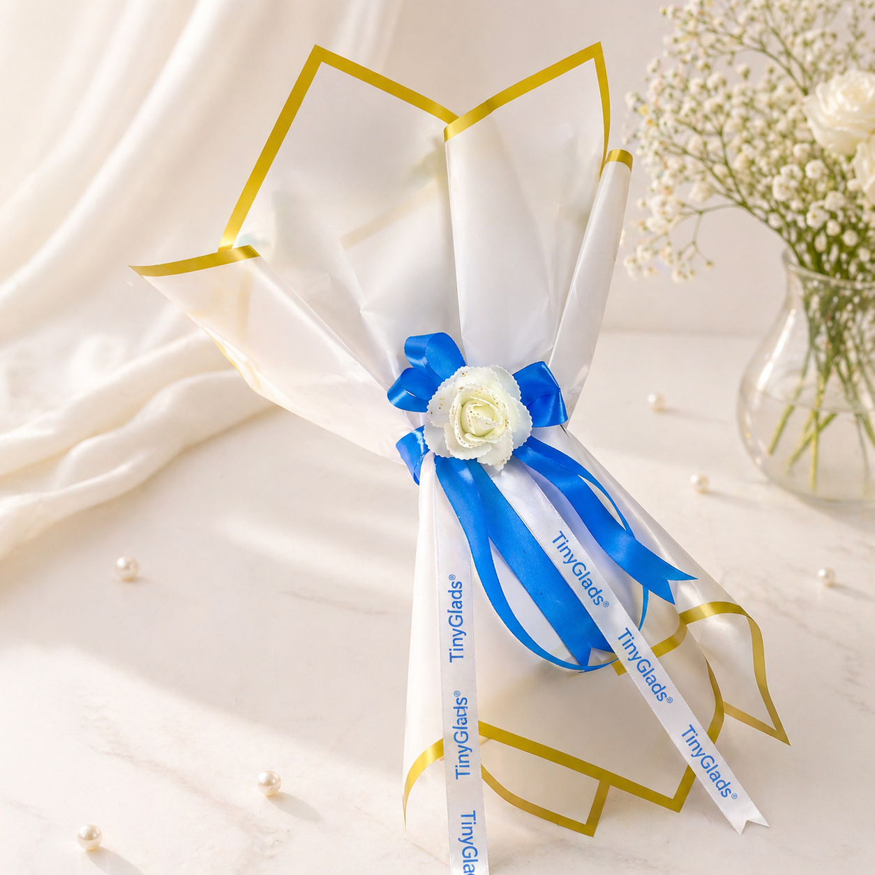 TinyGlads Money Bouquet with Roses & Mini Cars