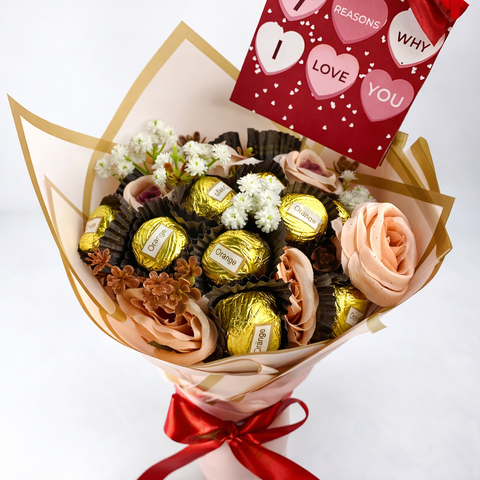 Love Note Chocolate Truffle Flower Bouquet