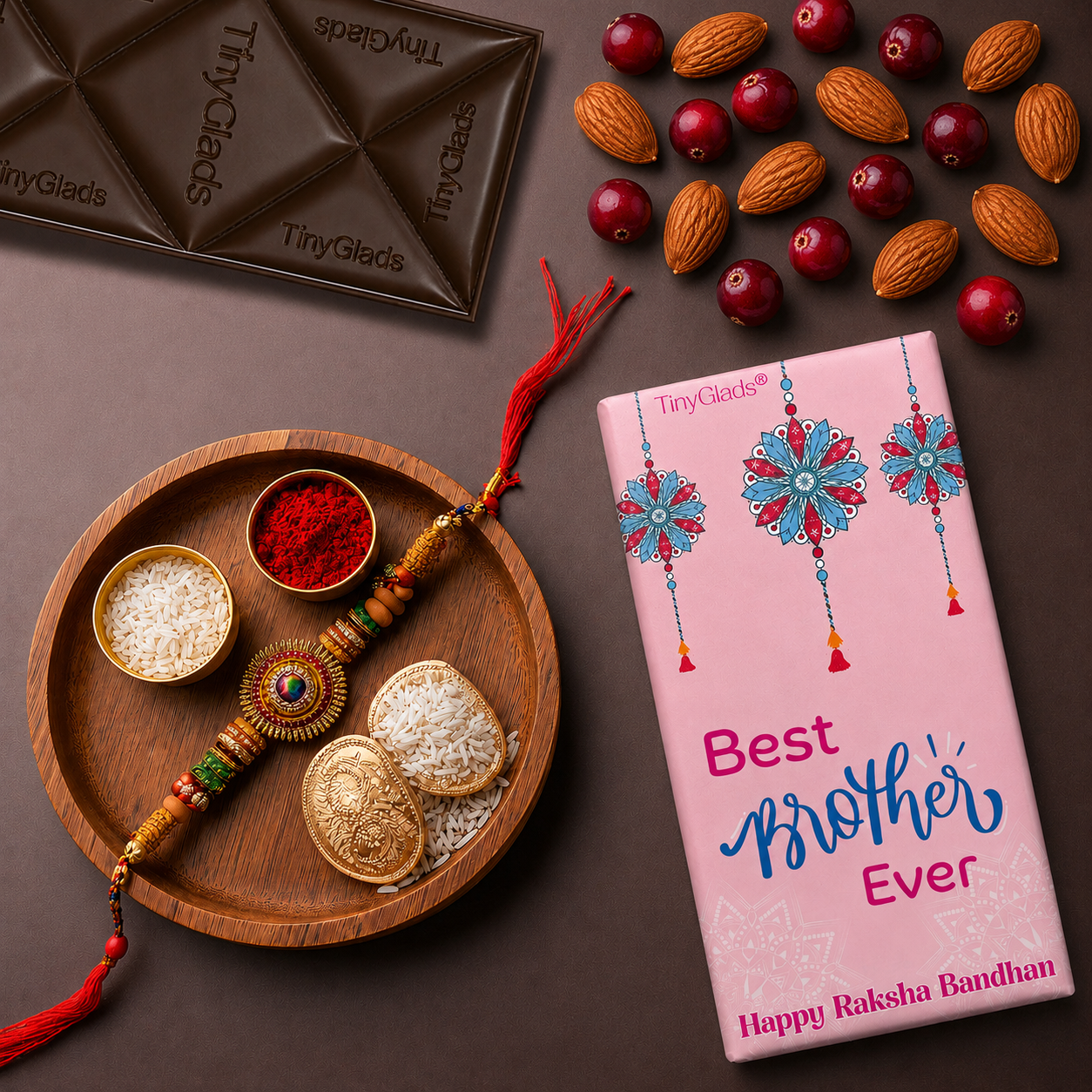 TinyGlads Best Brother Ever Chocolate Bar | Raksha Bandhan Special | 80g