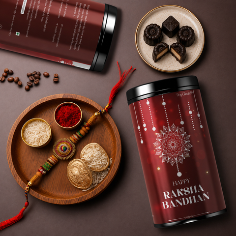 TinyGlads Rakhi Blessings Chocolate Truffle Jar | 12 Gourmet Truffles