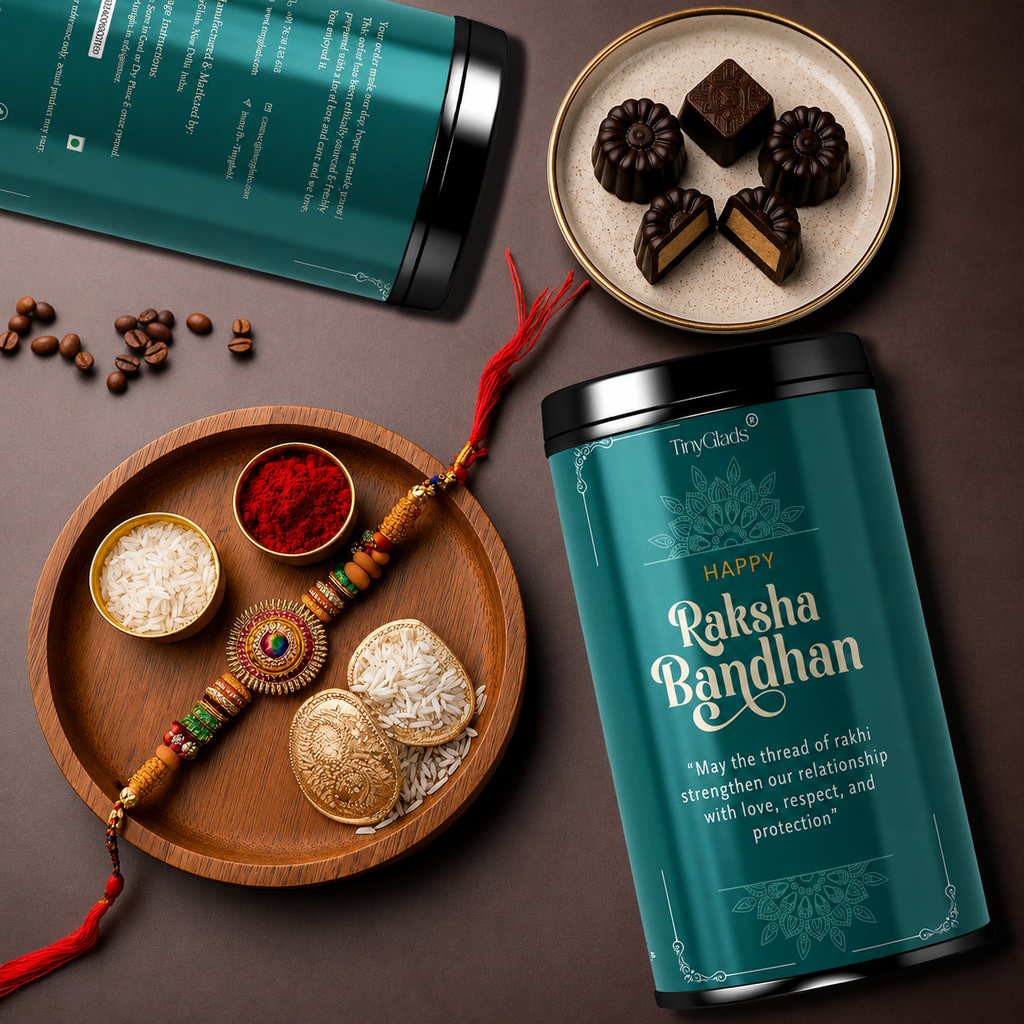 TinyGlads Raksha Blessings Chocolate Truffle Jar | 12 Gourmet Truffles