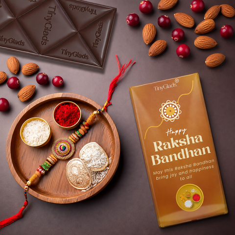 TinyGlads Raksha Bandhan Chocolate Bar | Festive Edition | 80g