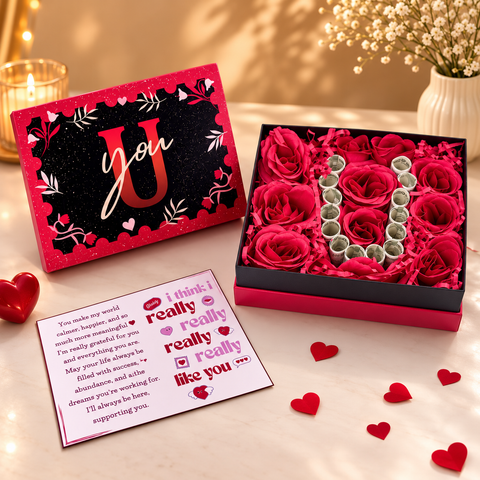 TinyGlads Personalized I Love You Money Gift Box | Cash Arrangement