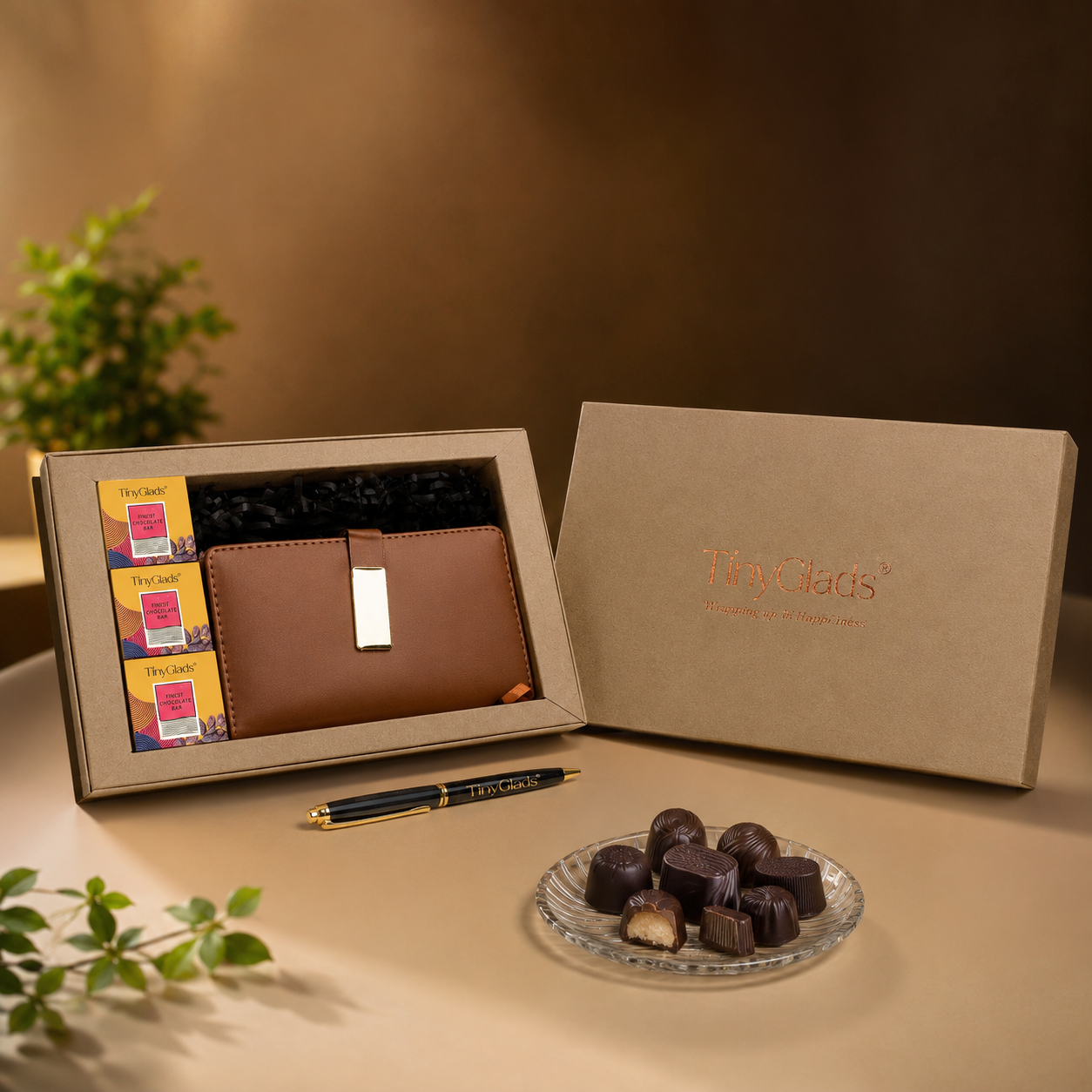 Corporate Gift Box | Premium Diary, Pen & 3 Chocolate Truffles